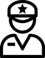 Military Officer Simple Black Star Cap Design for Security and Safety Graphics vector