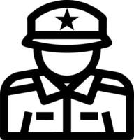 Military Officer in Uniform with Star Hat Symbolizing Security and Authority Art vector