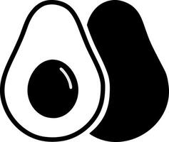 Minimalist Avocado Art for Food Illustration and Design Projects vector