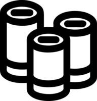 Minimalist Black and White of Three Paint Cans for Design Projects vector