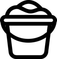 Minimalist Black Line Art Bucket for Design and Craft Projects vector