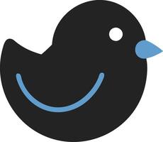 Minimalist Black Bird for Logos and Graphic Design vector