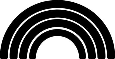 Minimalist Black Rainbow Simple Arch Design for Graphic Projects vector
