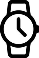 Minimalist Black Wristwatch for Design Projects and Educational Resources vector