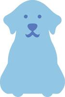 Minimalist Blue Dog Silhouette in Art for Design Projects vector