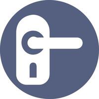 Minimalist Blue Door Handle for Security and Design Projects vector