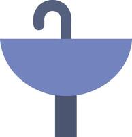 Minimalist Blue Umbrella Illustration for Design and Branding Projects vector