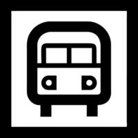 Minimalist Bus Design for Transportation Signage and Graphics vector