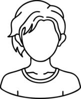Minimalist Faceless Portrait Art for Design and Symbolism vector