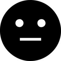 Minimalist Neutral Face Emoji for Emoji Art Design and Educational Use vector