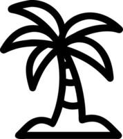 Minimalist Palm Tree Outline Art for Nature Illustrations and Coloring Designs vector
