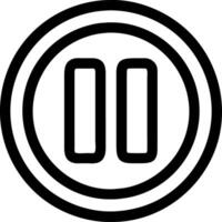 Minimalist Pause Button for Media Control Interfaces vector