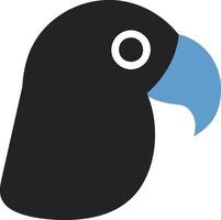 Minimalist Parrot Head Art for Creative Projects and Designs vector
