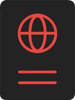Minimalist Passport Symbol with Globe Design vector