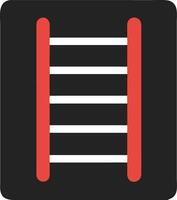 Minimalist Red Ladder in Black Square Illustration vector