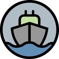 Minimalist Ship for Nautical Design Projects vector