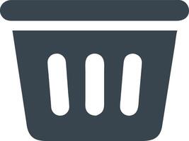 Minimalist Trash Bin for Waste Management Applications and Environmental Designs vector