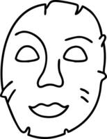 Minimalist Face Mask Design for Art Projects and Creative Use vector