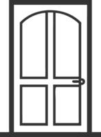 Minimalist Line Art Door Design for Home Decor and Architectural Projects vector