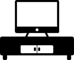 Minimalistic TV Stand and Flat Screen Display Illustration for Interior Design vector