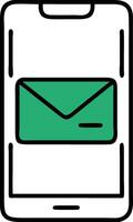 Mobile Email Notification for Communication and Digital Marketing vector