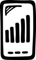 Mobile Bar Graph Illustration for Data Analytics and Business Growth vector