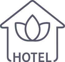 Modern Hotel Logo with Lotus Flower Design for Spa or Wellness Branding vector