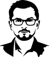 Modern Male Face Art for Graphic Design and Creative Projects vector
