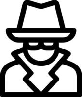 Mysterious Spy Illustration for Security and Detective Themes vector