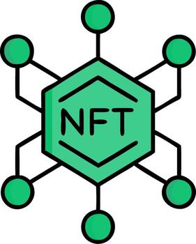 NFT Blockchain Cryptocurrency Innovation Graphic Design vector