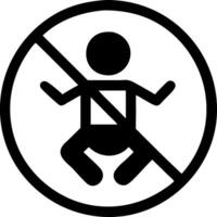 No Children Allowed Symbol Design for Signage or Safety Notices vector