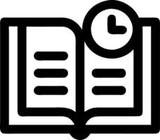 Open Book with Clock Educational for Learning and Time Management Designs vector