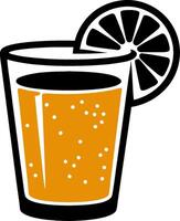 Orange Juice with Lemon Slice for Beverage Illustrations and Designs vector