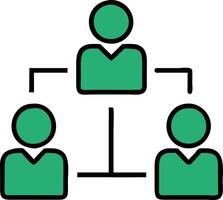 Organizational Structure Illustration for Business and Collaboration Concepts vector