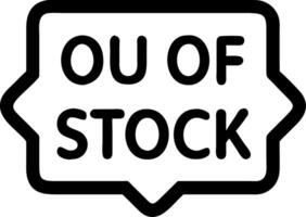 Out of Stock for Retail and E-commerce Notification Usage vector
