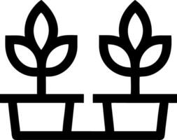 Outline Potted Plants Minimalist Design for Decoration and Crafting vector