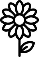 Outline of Simple Daisy Flower Design for Art and Crafts Projects vector