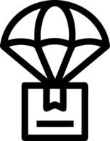 Parachute Box for Delivery and Logistics Concepts vector