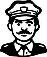 Police Officer Portrait for Design and Educational Use vector
