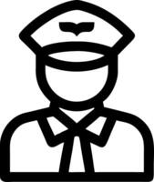 Police Officer Simple Outline Design for Apps and Websites vector