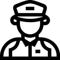 Police Officer Security Illustration for Apps and Graphics vector