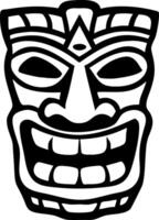 Polynesian Tiki Mask Art for Tattoo and Design Projects vector
