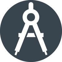 Precision Drawing Compass for Technical Design and Architecture Illustration vector