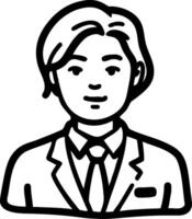 Professional Male Avatar Illustration for Business and Profile Use vector