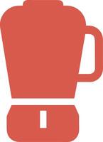 Red Blender Silhouette for Kitchen Appliance Design and Branding Projects vector