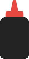 Red Capped Glue Bottle Illustration for Crafting and DIY Projects vector