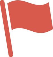 Red Flag Waving Symbol for Design and Illustration Projects vector