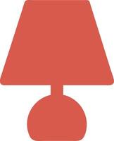 Red Table Lamp Silhouette for Home Decor and Graphic Design Projects vector