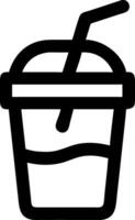Refreshing Cold Drink Cup with Straw for Beverage Concepts vector