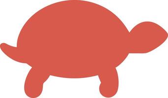 Red Turtle Silhouette Illustration Perfect for Art and Coloring Pages vector